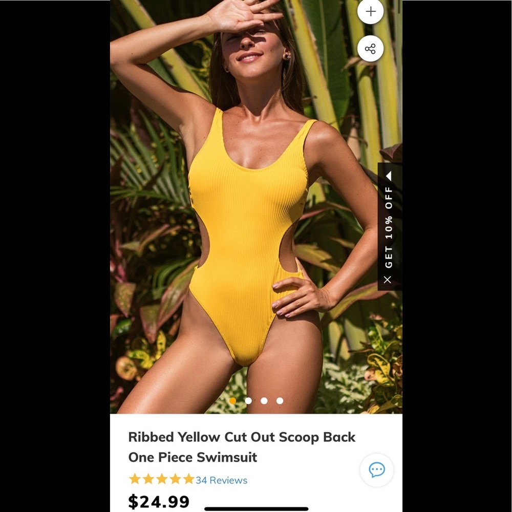 Ribbed Cut Out Scoop Back One Piece